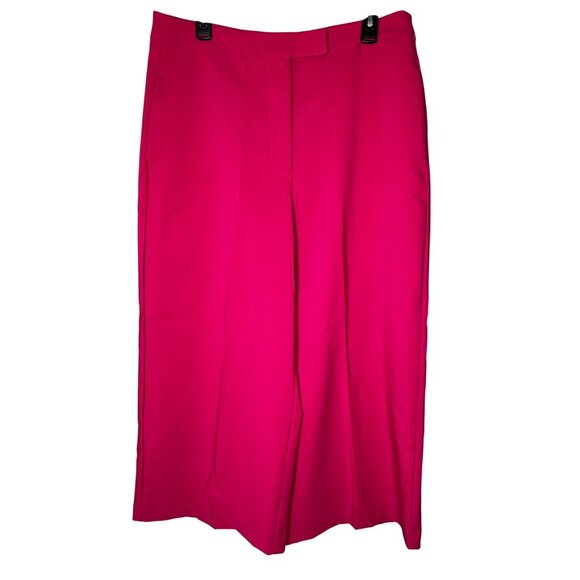 Meg & Margot Colette Cropped Wide-Leg Pink Dress Pants Large - Picture 2 of 16